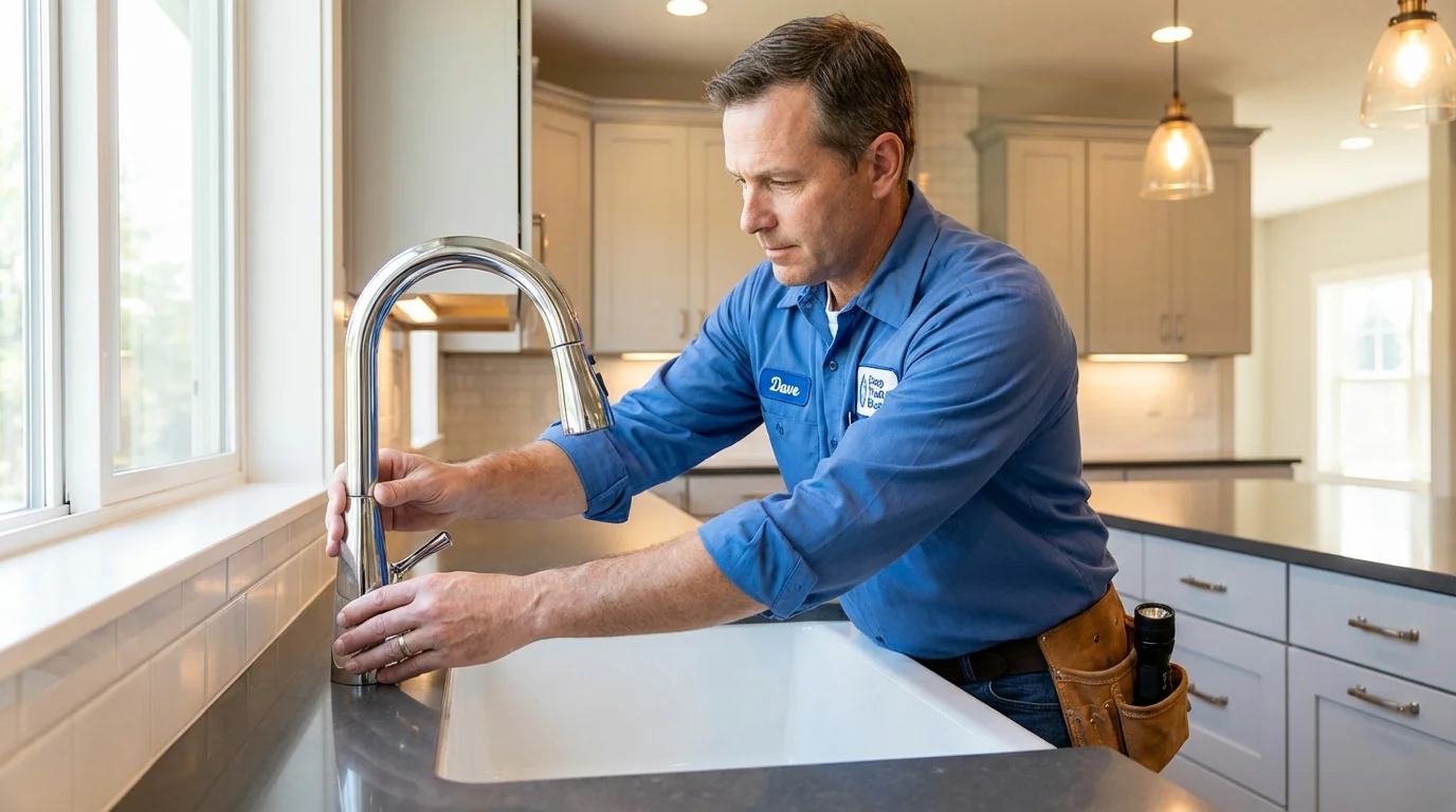 Kitchen faucet installation by Johns Plumbing LLC in Leetsdale